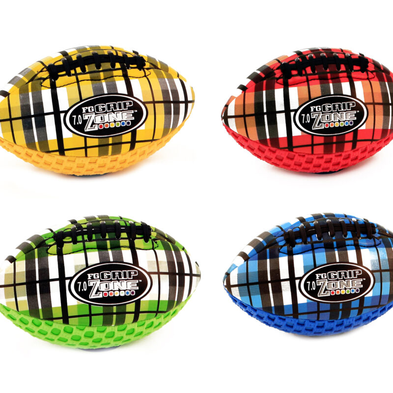 Grip Zone 7.0" Mini Football  Plaid Design (Light Weight- Perfect for Indoors) Great for kids